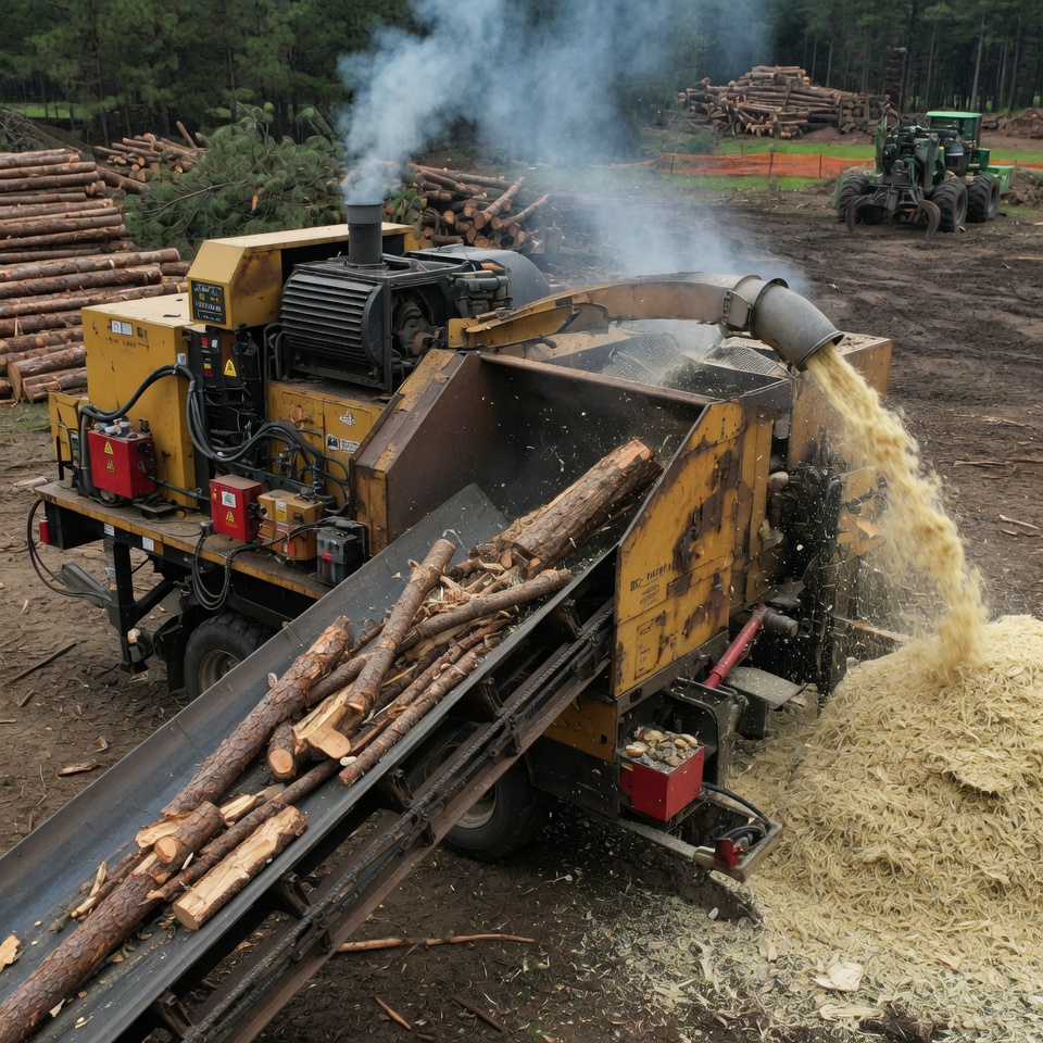 AUTO-FEED WOOD CHIPPER SYSTEM
